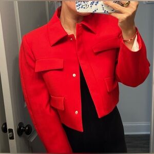 Zara Red Cropped Blazer - Size M - NWT ❤️